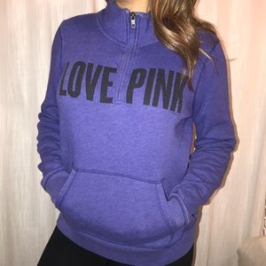 PINK Quarter Zip up Hoodie